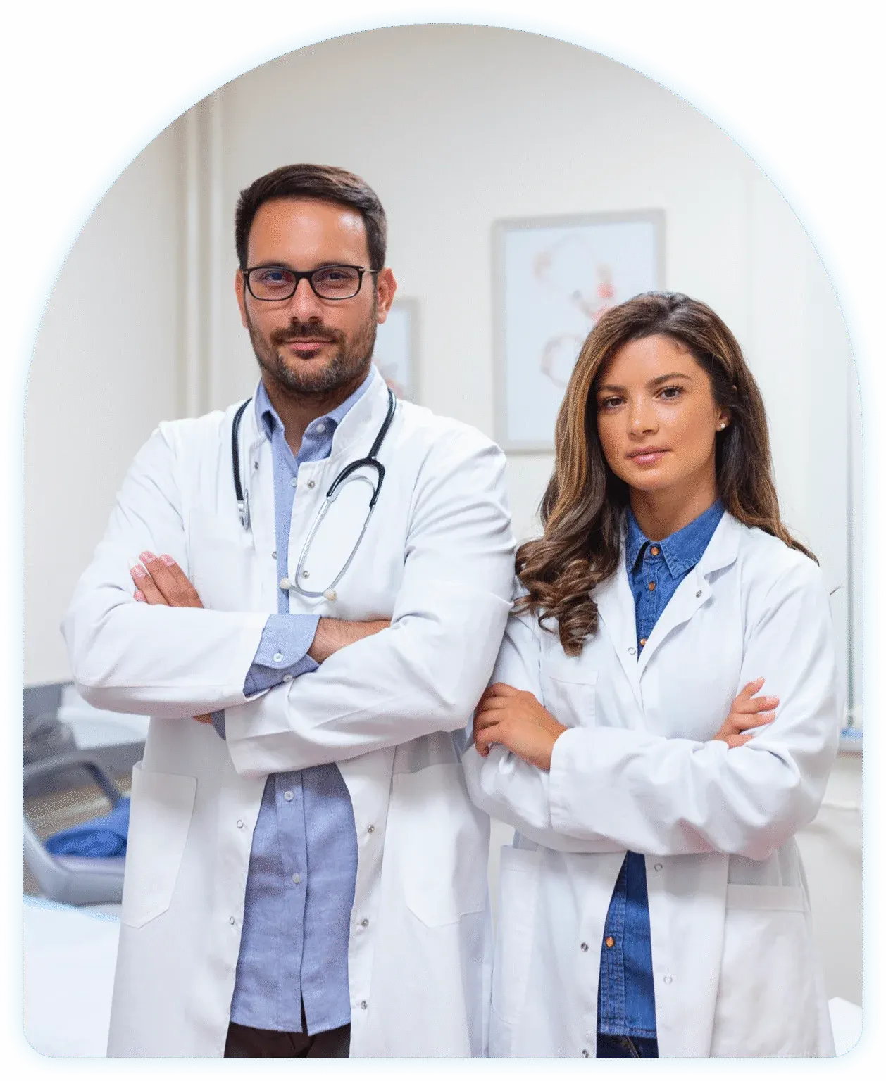 Medical professionals in white lab coats representing Healix360 advanced mobile wound care