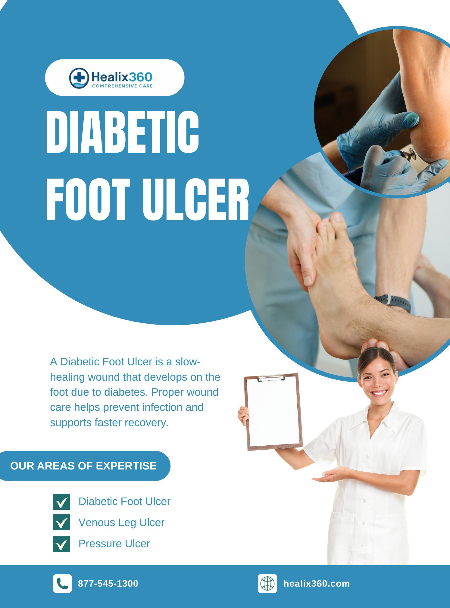 Healthcare professional demonstrating debridement techniques on a skin graft