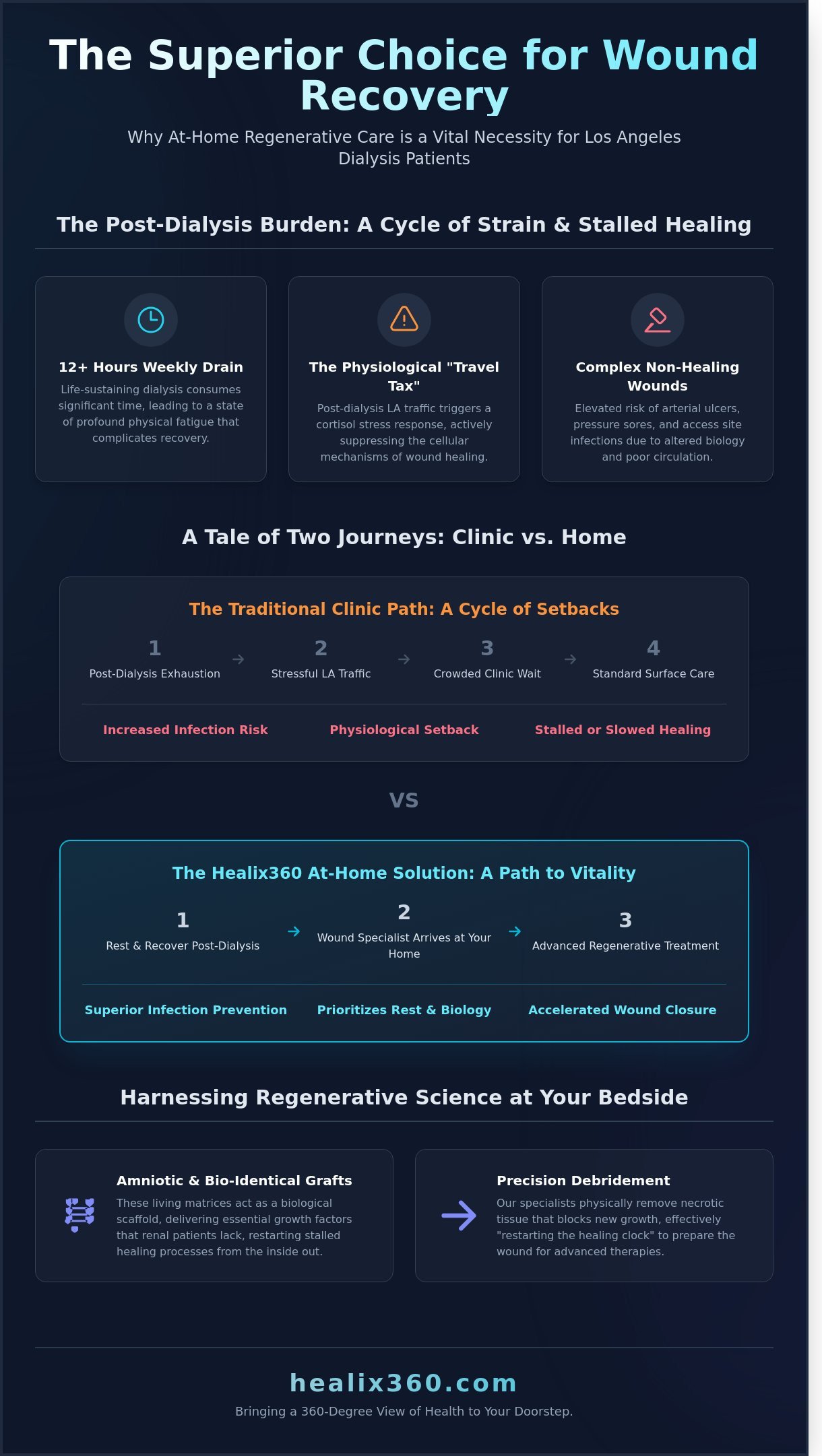 At-Home Wound Care for Dialysis Patients in Los Angeles: Advanced Mobile Recovery - Infographic