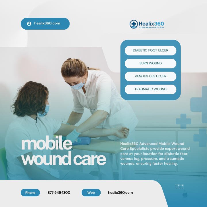 Advanced medical technology for mobile wound care, featuring smart dressings and patient monitoring tools
