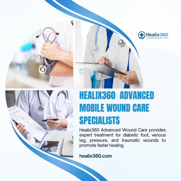 Digital wound monitoring technology with a healthcare professional analyzing wound images