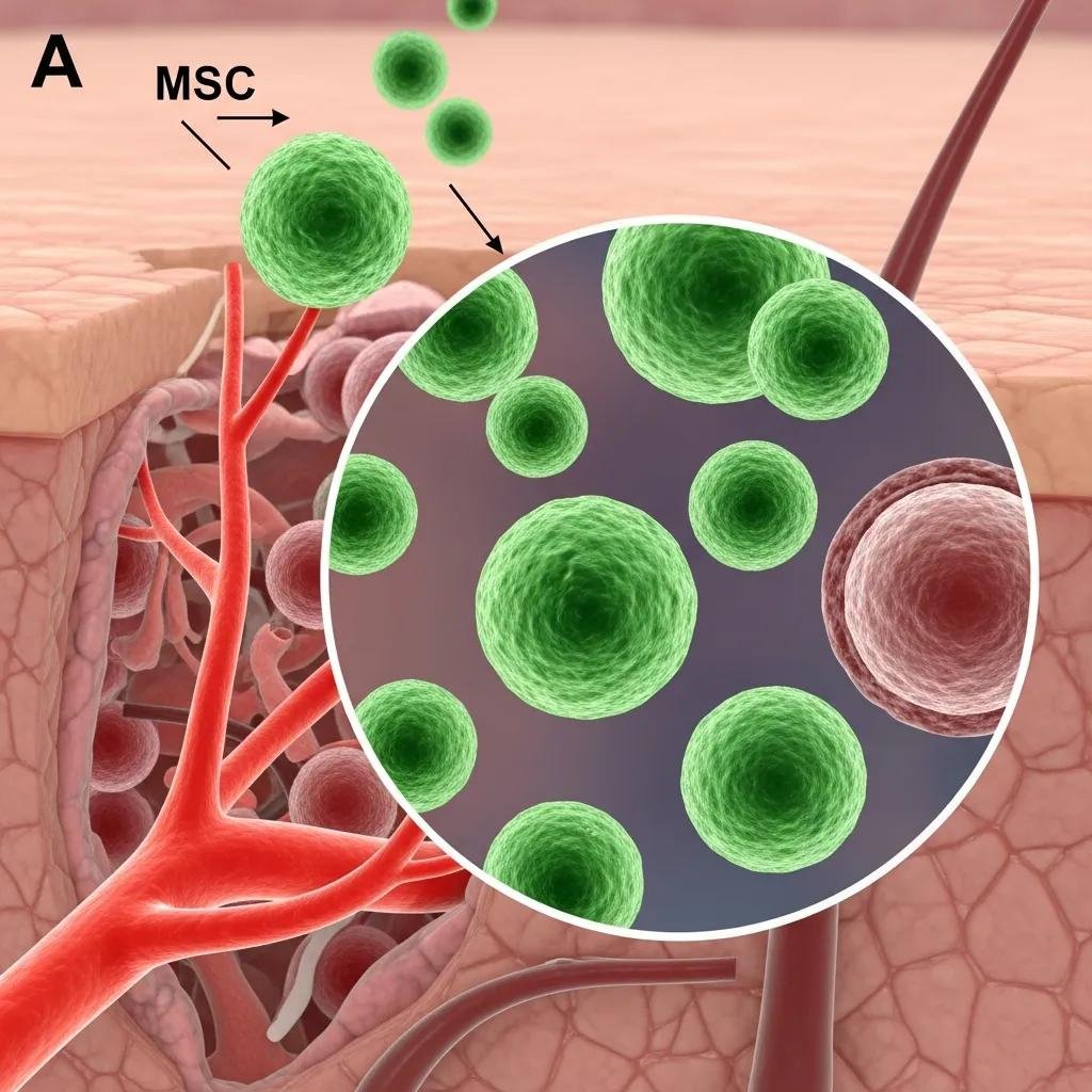 Mesenchymal stem cells differentiating and promoting tissue regeneration